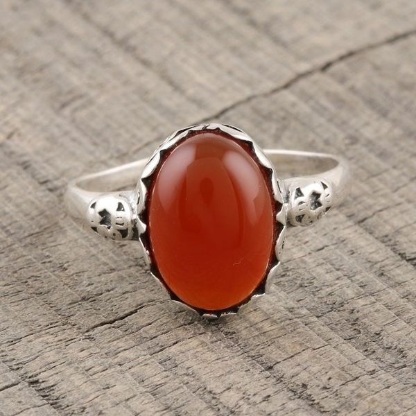 Alternate image for Oval Carnelian Cocktail Ring from India Glamorous Beauty