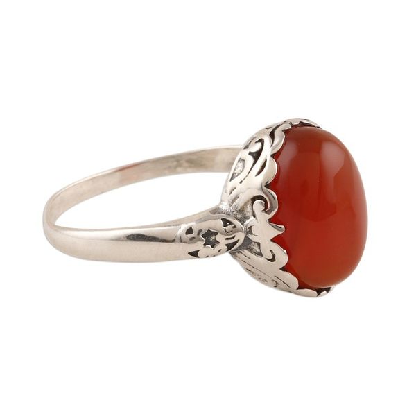 Alternate image for Oval Carnelian Cocktail Ring from India Glamorous Beauty