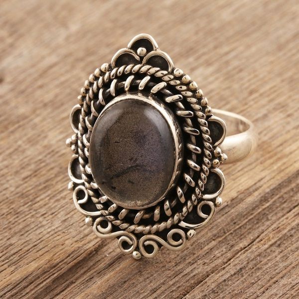 Alternate image for Labradorite and Sterling Silver Cocktail Ring After Dusk