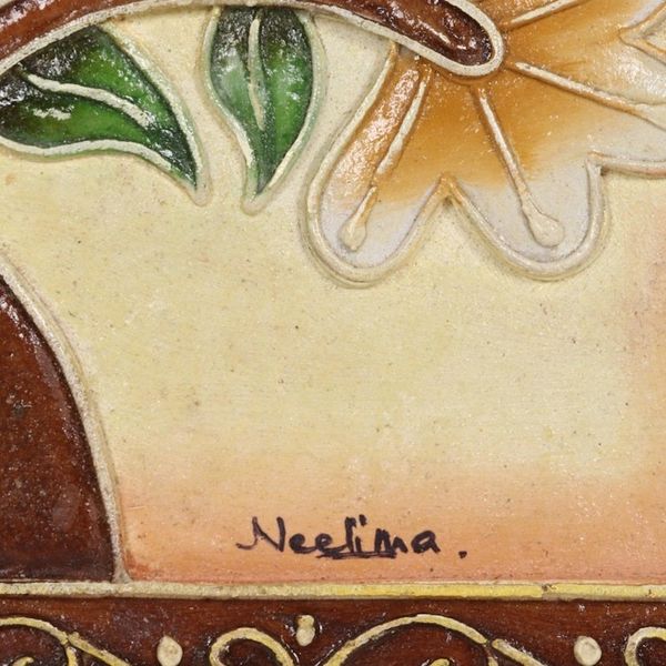 Alternate image for Framed Hand Painted Bird Art from India Bird Song