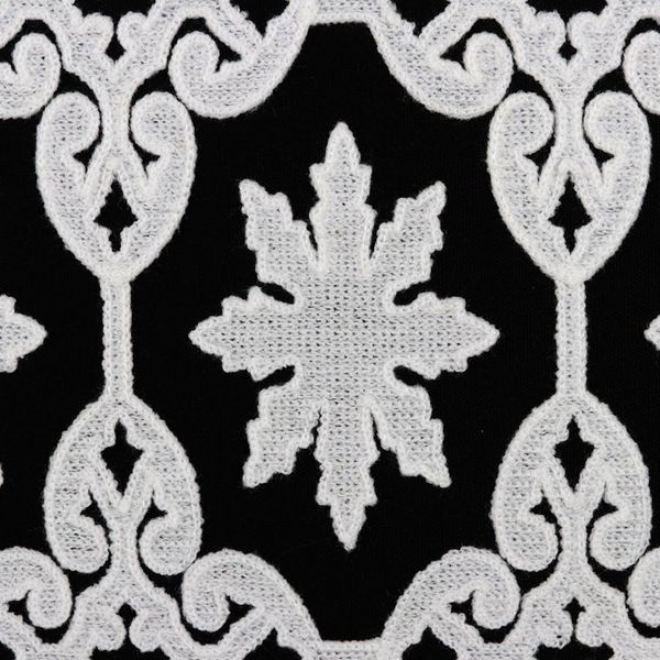 Alternate image for Two Embroidered Cotton Cushion Covers in Black and White Midnight Royalty