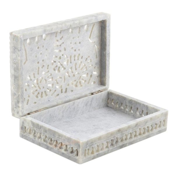 Alternate image for Hand Crafted Decorative Soapstone Elephant Box Royal Greetings