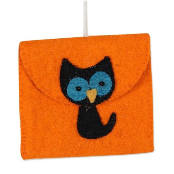 Alternate image for Unique Wool Felt Ornaments from India Set of 3 Sent With Love