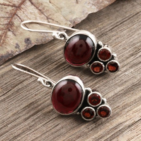 Alternate image for Multi-Stone Garnet Dangle Earrings Old Flame