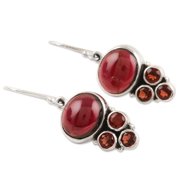Alternate image for Multi-Stone Garnet Dangle Earrings Old Flame