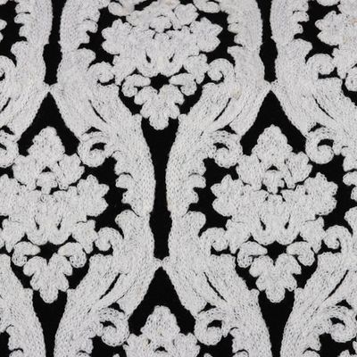 Alternate image for Embroidered Cotton Cushion Covers from India Pair Midnight Trellis