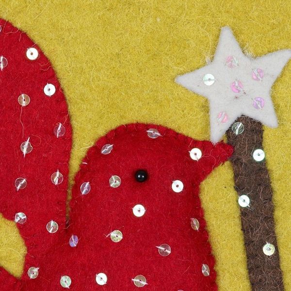 Alternate image for Handmade Wool Christmas Stocking Christmas Message