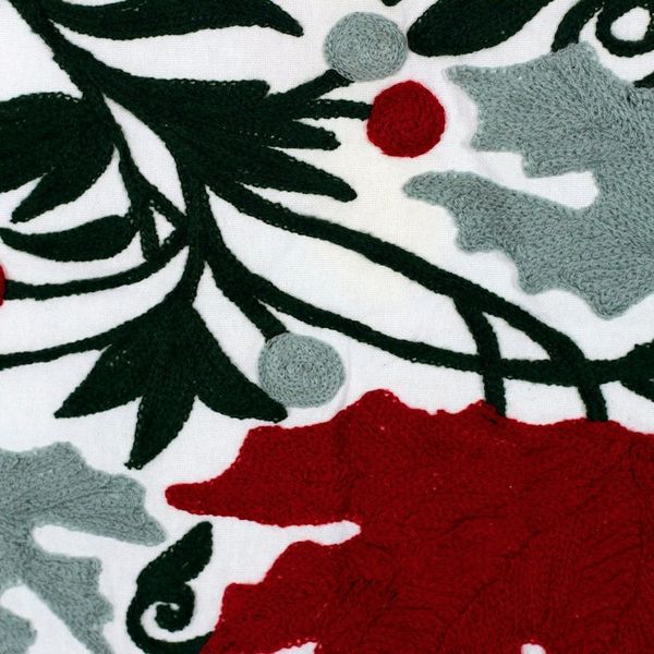 Alternate image for Hand Woven Cotton Table Runner with Floral Motif Beauty of Kashmir