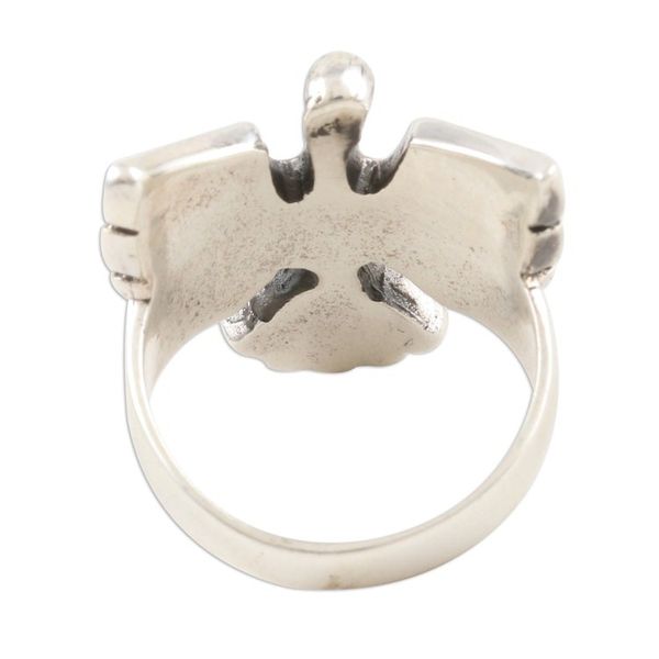 Alternate image for Mens Hand Crafted Sterling Silver Eagle Ring Eagle Fantasy