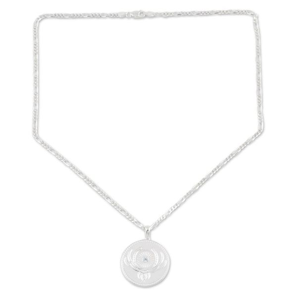 Alternate image for Indian Sterling Silver and Blue Topaz Unity Necklace Uniting People