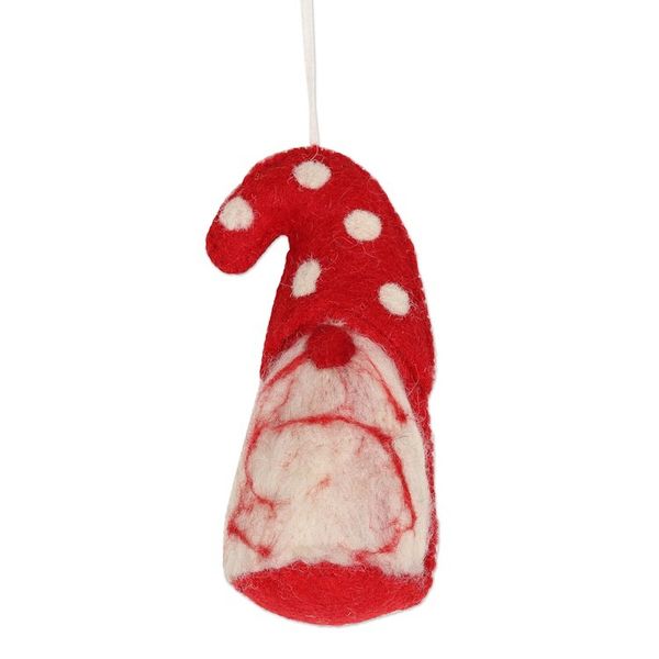 Alternate image for Wool Felt Gnome Ornaments Set of 6 Holiday Gnomes