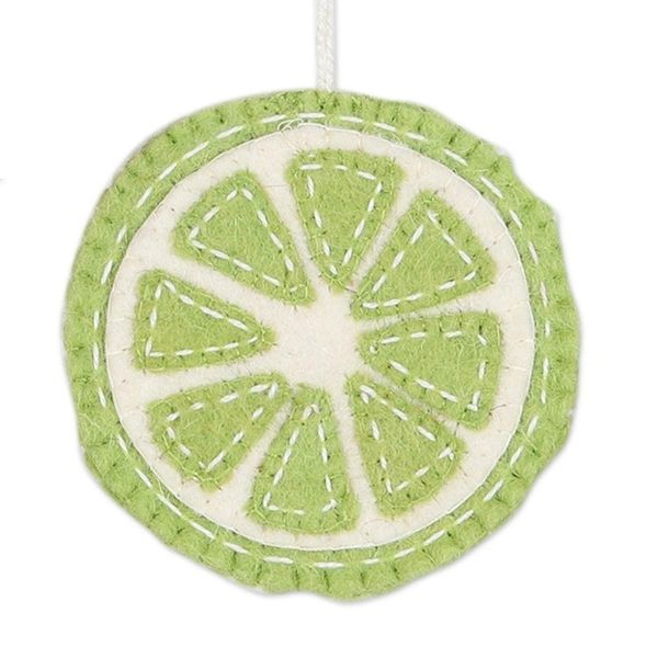 Alternate image for Artisan Made Felted Christmas Tree Ornaments Set of 4 Citrus Passion
