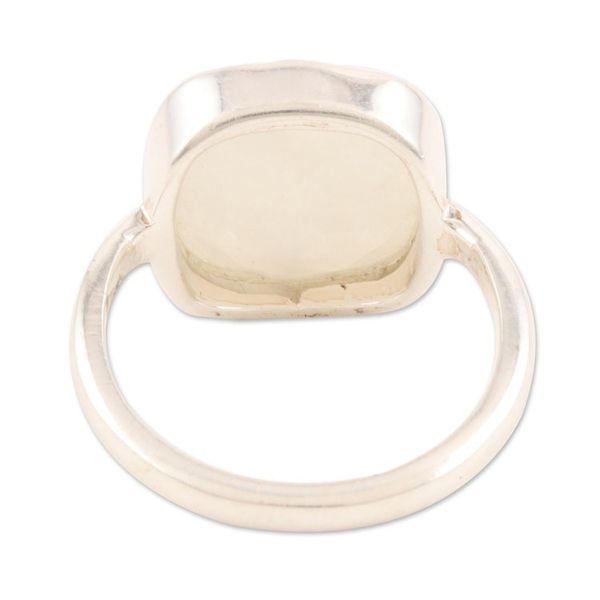 Alternate image for Sterling Silver and Rainbow Moonstone Cocktail Ring Misty Poetry