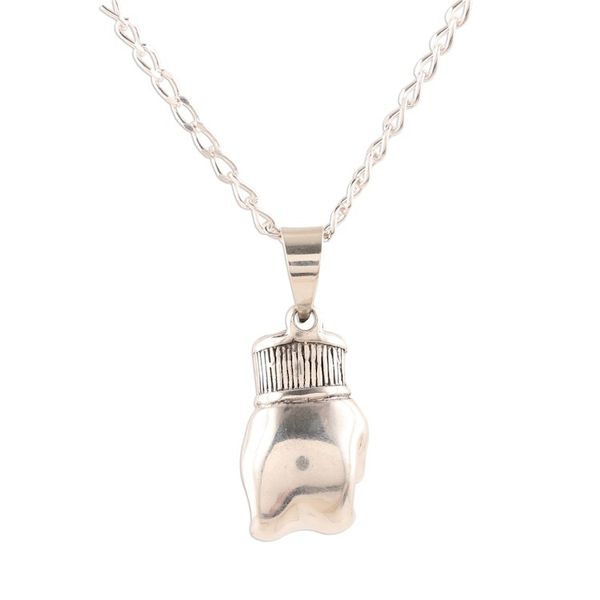 Alternate image for Sterling Silver Boxing Glove Pendant Necklace Boxing Glove