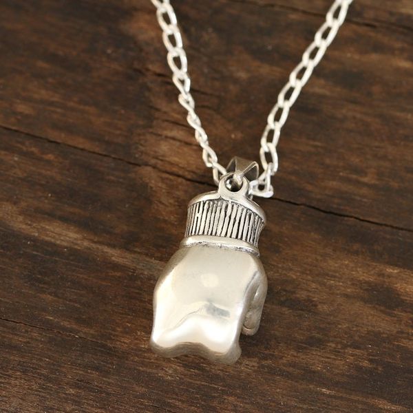 Alternate image for Sterling Silver Boxing Glove Pendant Necklace Boxing Glove