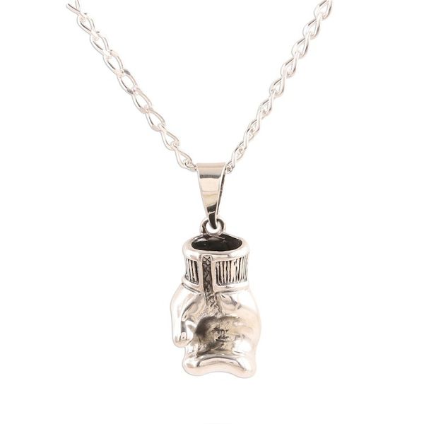 Alternate image for Sterling Silver Boxing Glove Pendant Necklace Boxing Glove