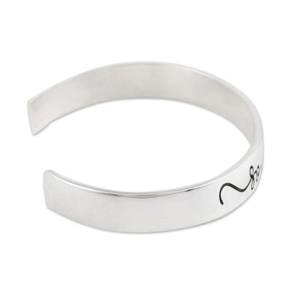 Alternate image for Hand Crafted Sterling Silver Cuff Bracelet Soul Sisters