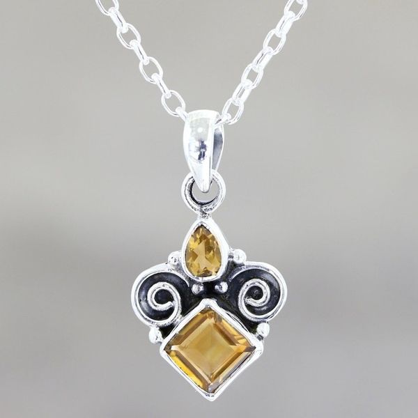 Alternate image for Citrine Birthstone Pendant Necklace Paramount