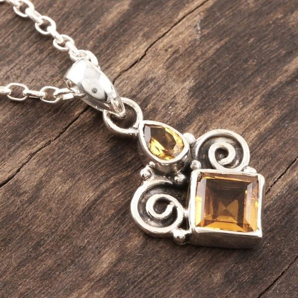 Alternate image for Citrine Birthstone Pendant Necklace Paramount