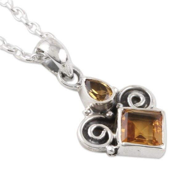 Alternate image for Citrine Birthstone Pendant Necklace Paramount