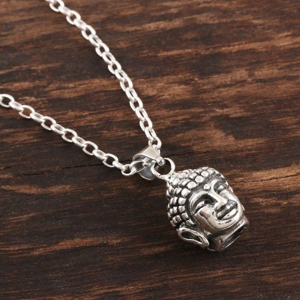 Alternate image for Calm Buddha Pendant Necklace in Sterling Silver Calm Buddha