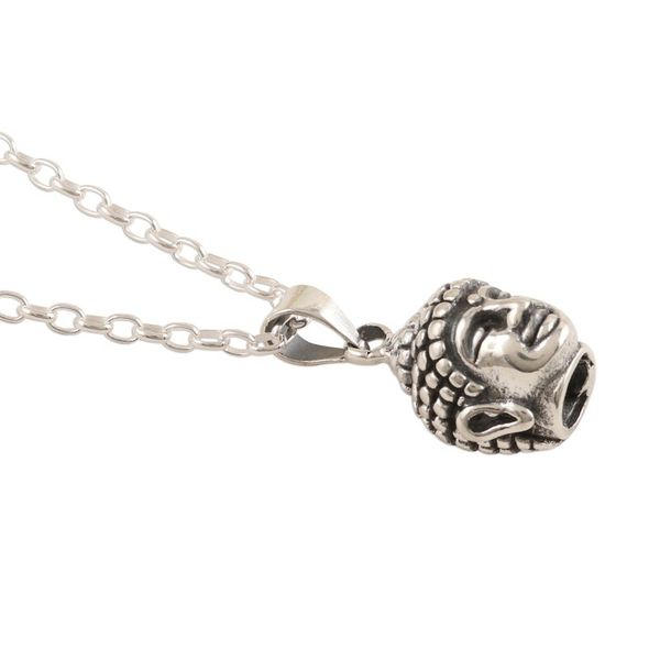Alternate image for Calm Buddha Pendant Necklace in Sterling Silver Calm Buddha