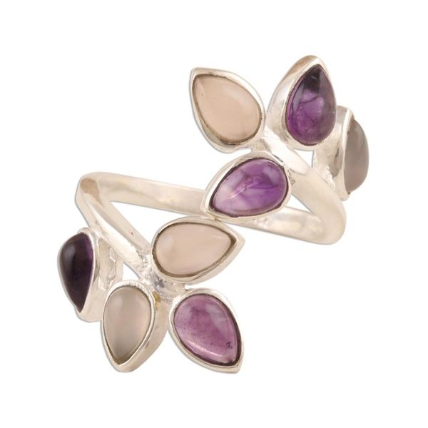 Alternate image for Gemstone Cocktail Ring in Sterling Silver Leafy Glory