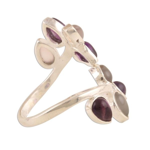 Alternate image for Gemstone Cocktail Ring in Sterling Silver Leafy Glory