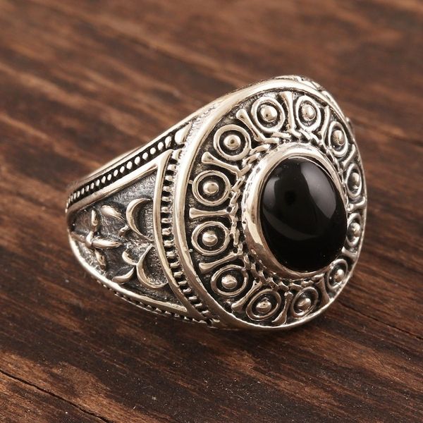 Alternate image for Sterling Silver Black Onyx Dome Ring Majestic at Midnight