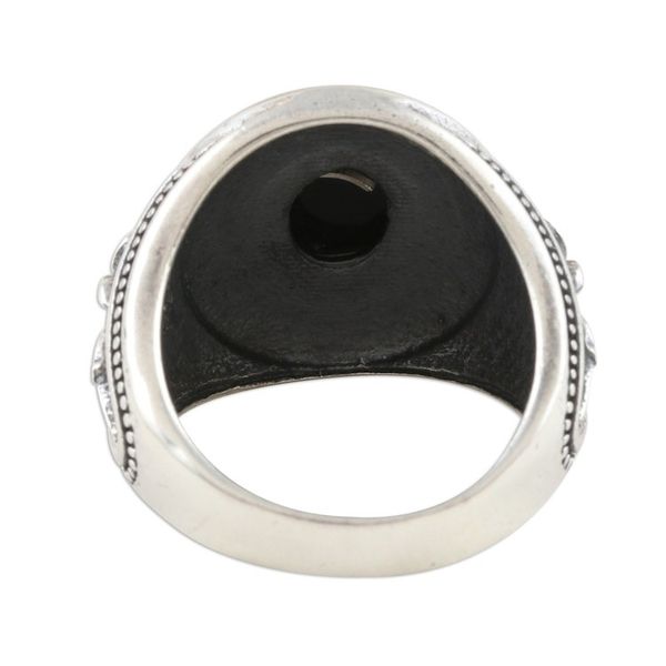 Alternate image for Sterling Silver Black Onyx Dome Ring Majestic at Midnight
