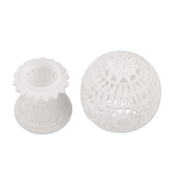 Alternate image for Vine Pattern Alabaster Tealight Holder from India Vine Dome