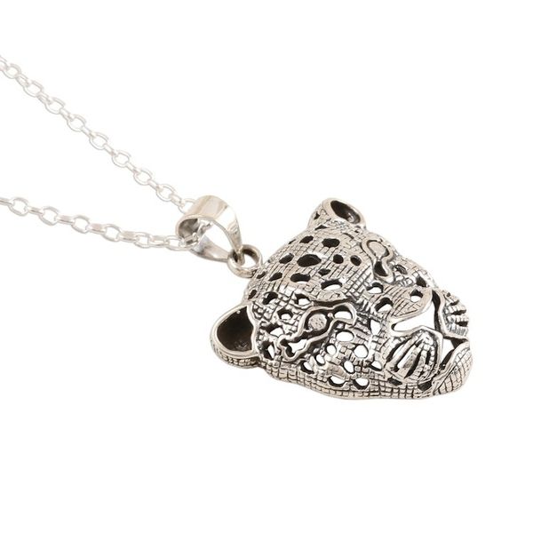 Alternate image for Jaguar Pendant Necklace in Sterling Silver Jaguar Gaze