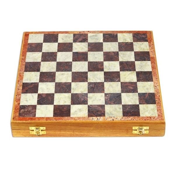 Alternate image for Soapstone Self-Storing Chess Set from India Royal Charm