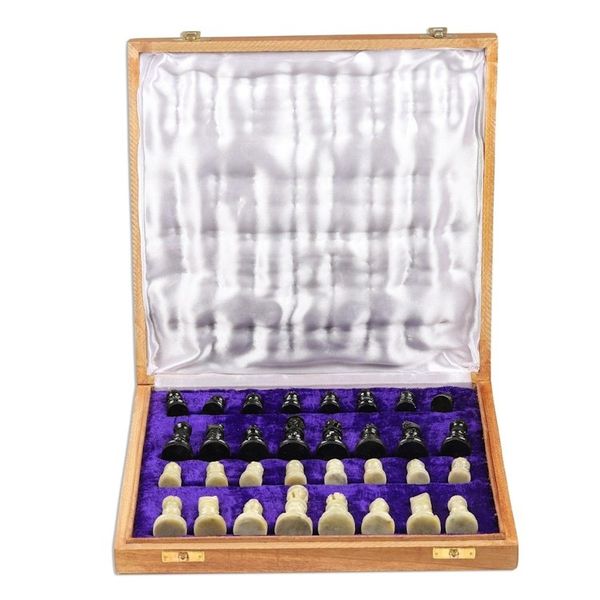 Alternate image for Soapstone Self-Storing Chess Set from India Royal Charm