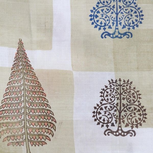Alternate image for Hand Woven and Hand Painted Silk Scarf Bengali Blocks