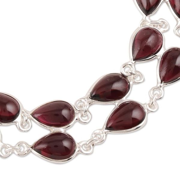 Alternate image for Drop-Shaped Garnet Link Bracelet from India Eternal Nature