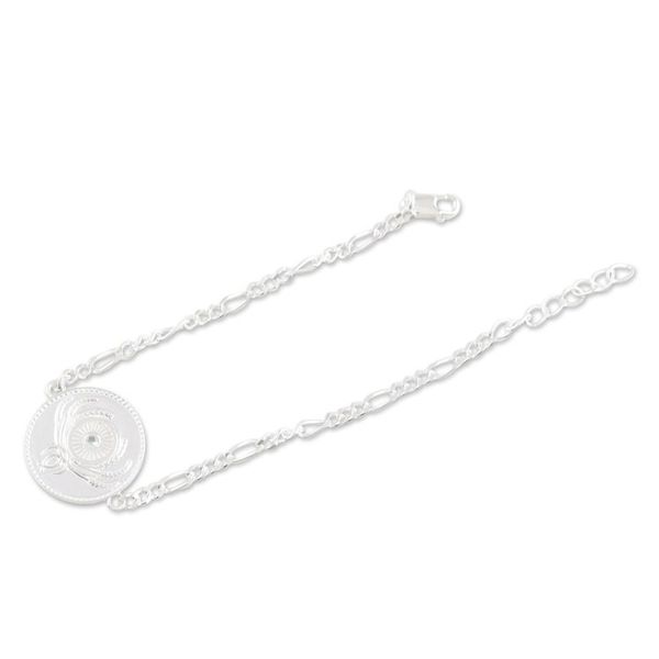 Alternate image for Indian Sterling Silver and Blue Topaz Unity Bracelet Uniting People