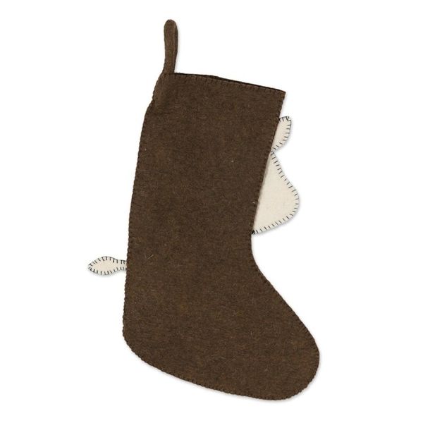 Alternate image for Wool Felt Christmas Stocking Zebra Zany Zebra