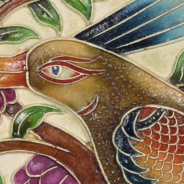 Alternate image for Framed Hand Crafted Bird Art from India Exotic Bird