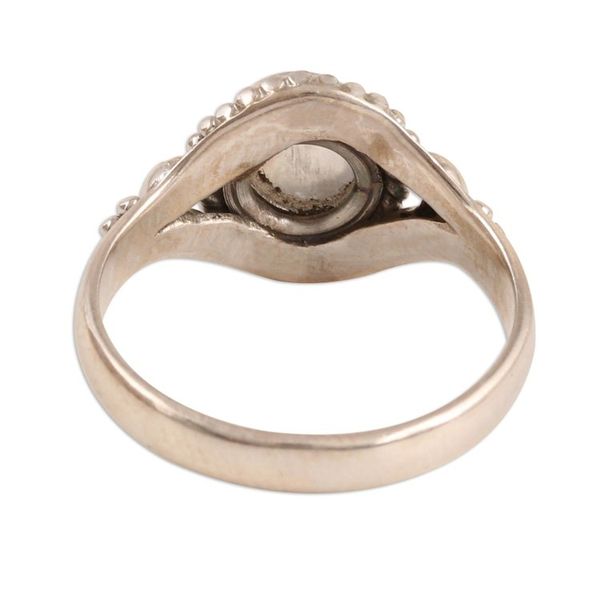 Alternate image for Rainbow Moonstone Cocktail Ring Crafted in India Gemstone Moon