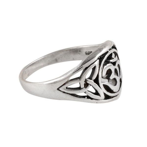 Alternate image for Sterling Silver Om Pattern Band Ring from India Spiritual Fusion