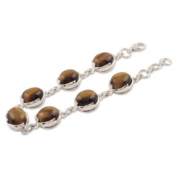 Alternate image for Artisan Crafted Tigers Eye Link Bracelet Saputara Saga