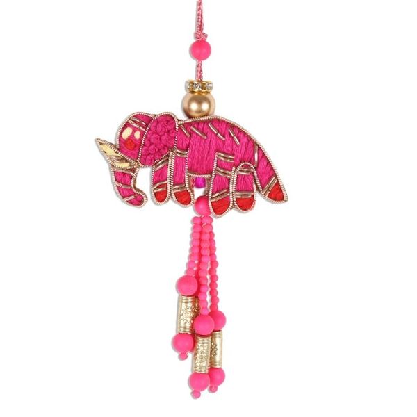 Alternate image for Elephant-Themed Ornaments Crafted in India Set of 5 Elephant Glamour