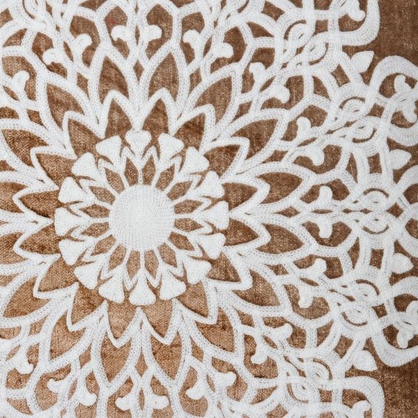 Alternate image for Hand Embroidered Polyester Velvet Cushion Covers Pair Floral Greetings