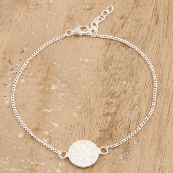 Alternate image for Hand Made Sterling Silver Pendant Bracelet from India Sweetheart Charm