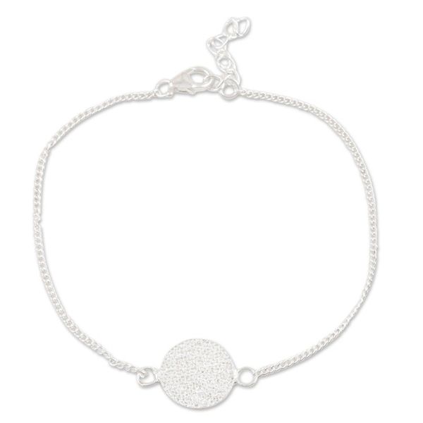 Alternate image for Hand Made Sterling Silver Pendant Bracelet from India Sweetheart Charm