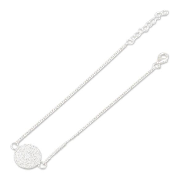 Alternate image for Hand Made Sterling Silver Pendant Bracelet from India Sweetheart Charm