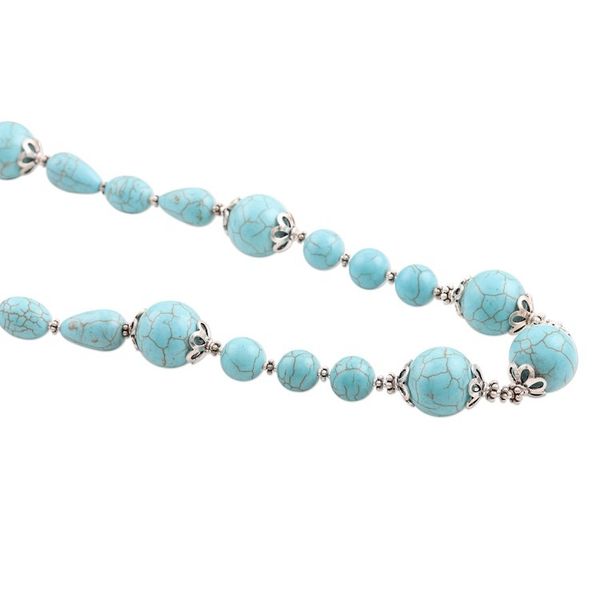 Alternate image for Hand Crafted Calcite Beaded Necklace from India Sky Chill