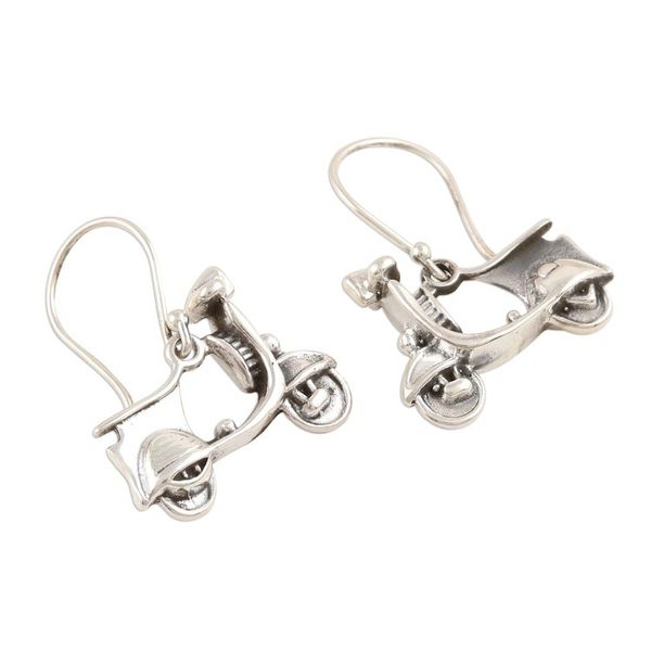 Alternate image for Sterling Silver Scooter Dangle Earrings Lets Ride