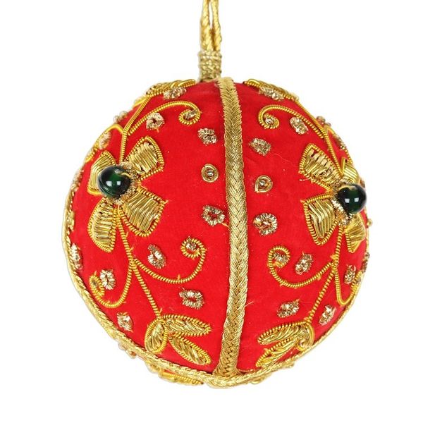 Alternate image for Beaded and Embroidered Velvet Ornaments Set of 6 Velvet Holiday